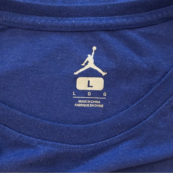 Nike Air Jordan Engraved Graphic Blue T-Shirt Men’s Size Large - Picture 4 of 6